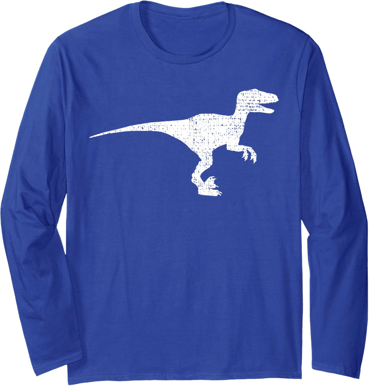 Velociraptor Long Sleeve T-Shirt - Adult Unisex Royal Blue