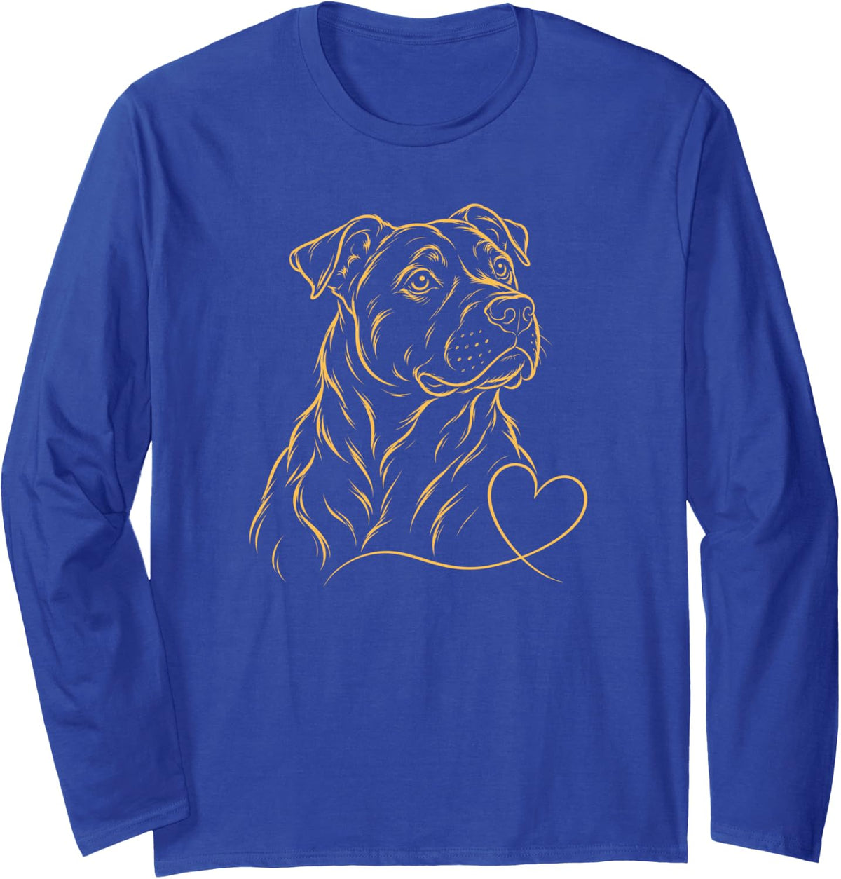 American Pit Bull Terrier Long Sleeve T-Shirt - Adult Unisex Royal Blue