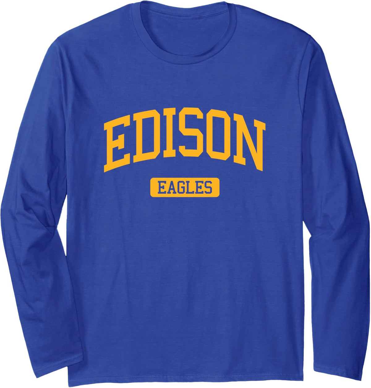 Edison High School HS Edison NJ Varsity Sports Long Sleeve T-Shirt - Adult Unisex Royal Blue