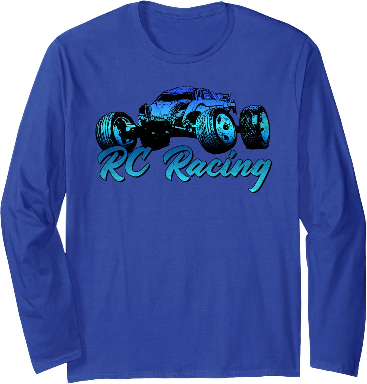 RC Racing Mens Long Sleeve T-Shirt - Adult Unisex Royal Blue