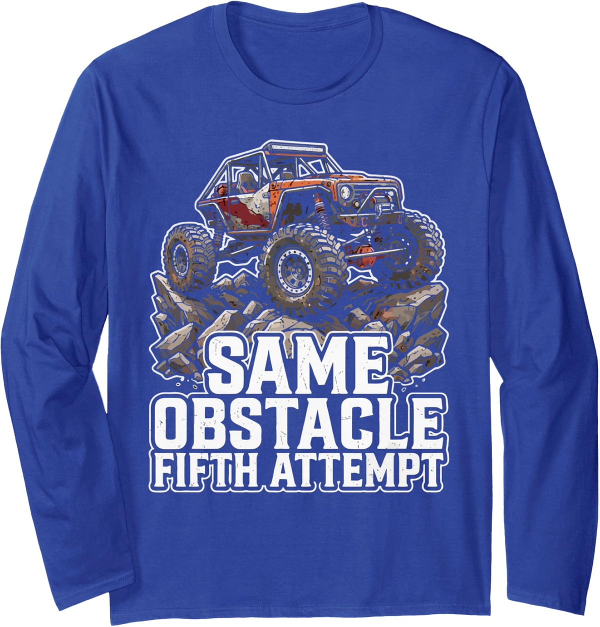 RC Crawling Remote Controlled Car RC Car RC Rock Crawler Long Sleeve T-Shirt - Adult Unisex Royal Blue