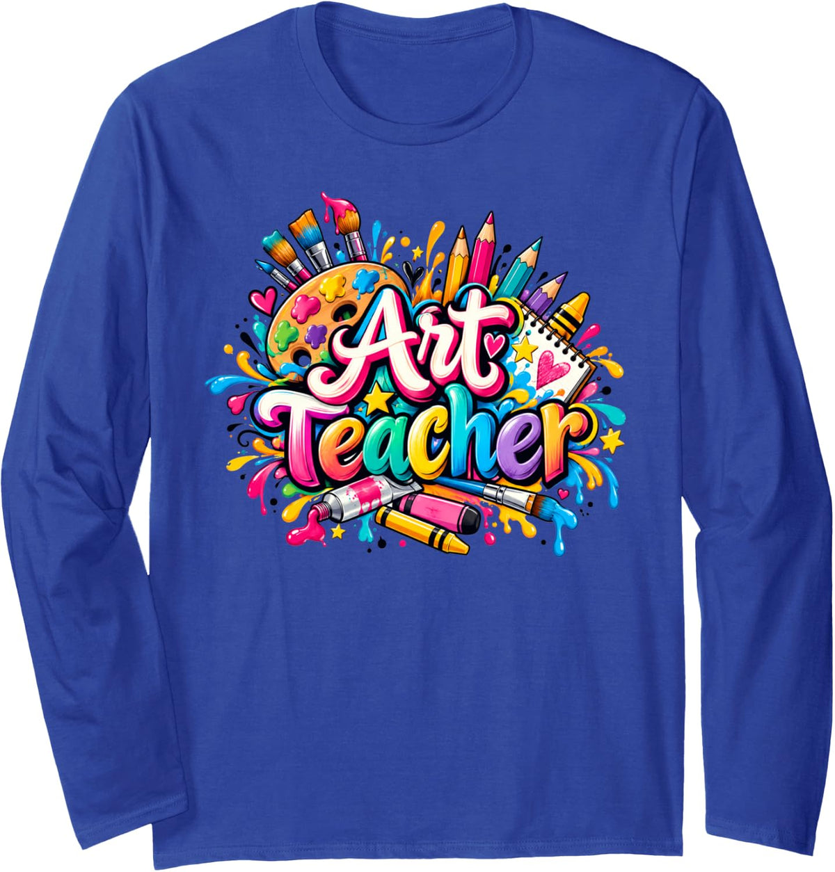Art Teacher Artist Teacher School Teaching Future Artists Long Sleeve T-Shirt - Adult Unisex Royal Blue
