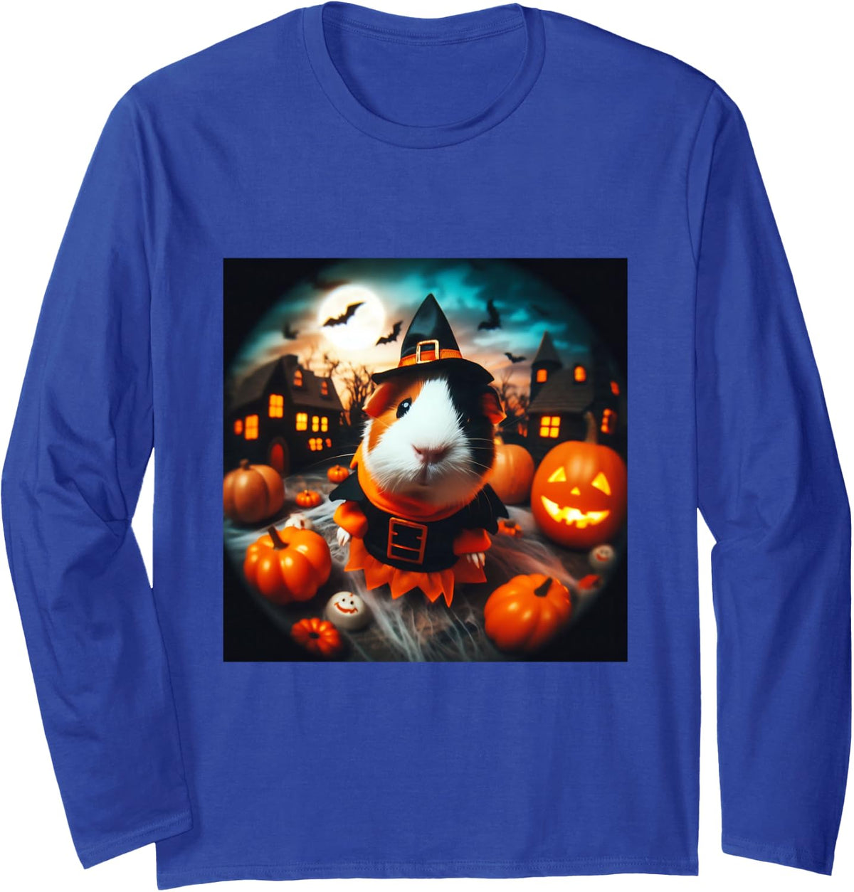 Guinea Pig Cute Halloween Men Women Boys Kids Costume Idea Long Sleeve T-Shirt - Adult Unisex Royal Blue