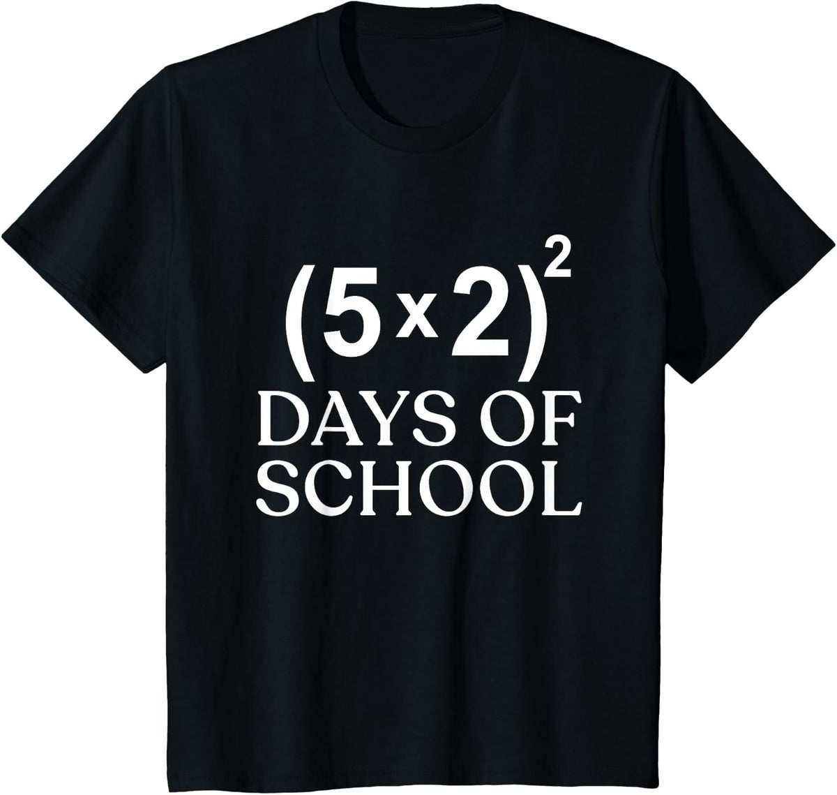 Math Equation 100th Day of School Teacher Kids 100 Days T-Shirt - Black