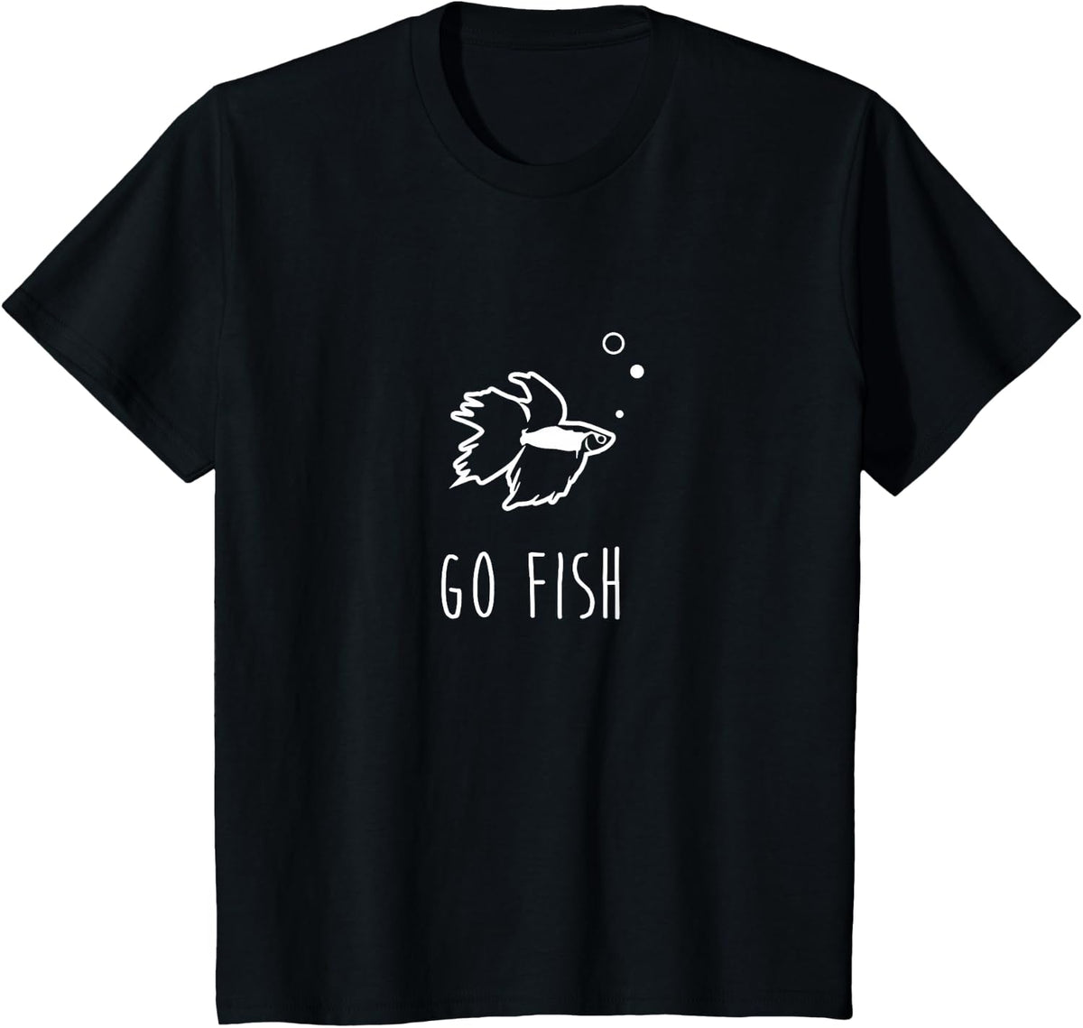 Betta Fish Shirt, Go Fish Funny Cute Pet Owner Gift T-Shirt - Black