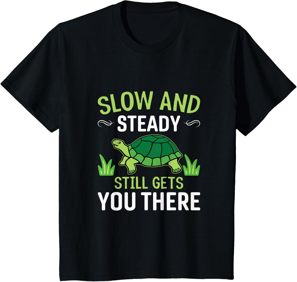 Tortoise - Slow and Steady Still Gets You There - Positive T-Shirt - Black