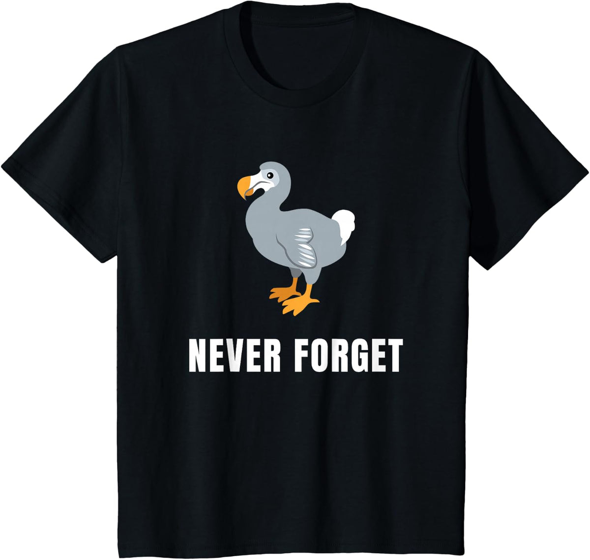 Never Forget The Dodo Funny Extinct Animal T-Shirt - Black