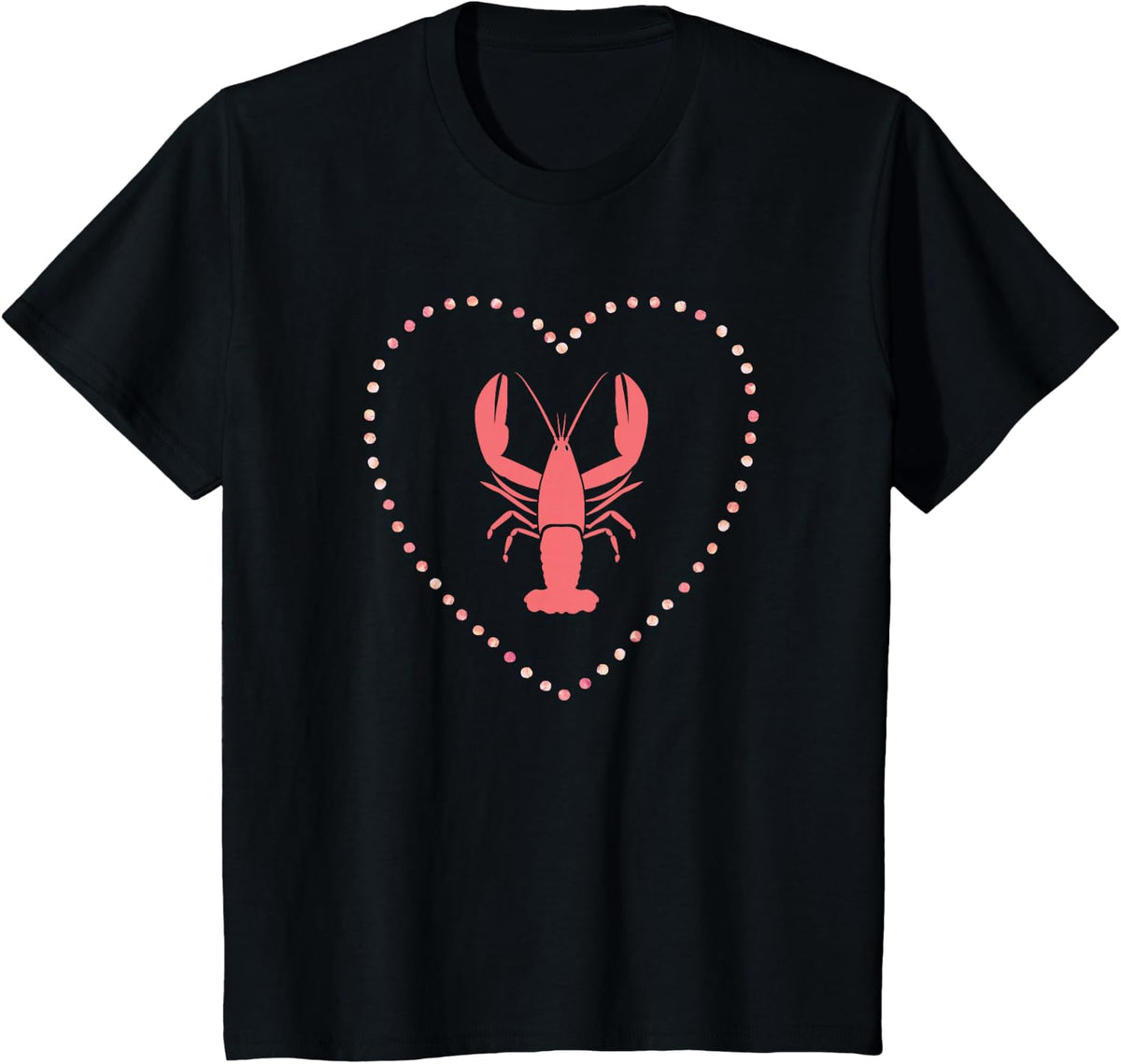 I Love Crawfish New Orleans Cajun Valentines T-Shirt T-Shirt - Black