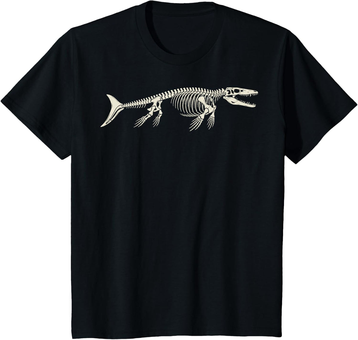 Mosasaurus Skeleton Museum T-Shirt - Black
