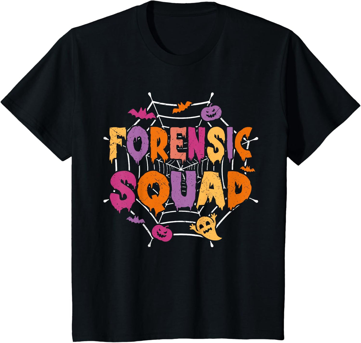 Halloween Forensic Squad Matching Pathologist T-Shirt - Black
