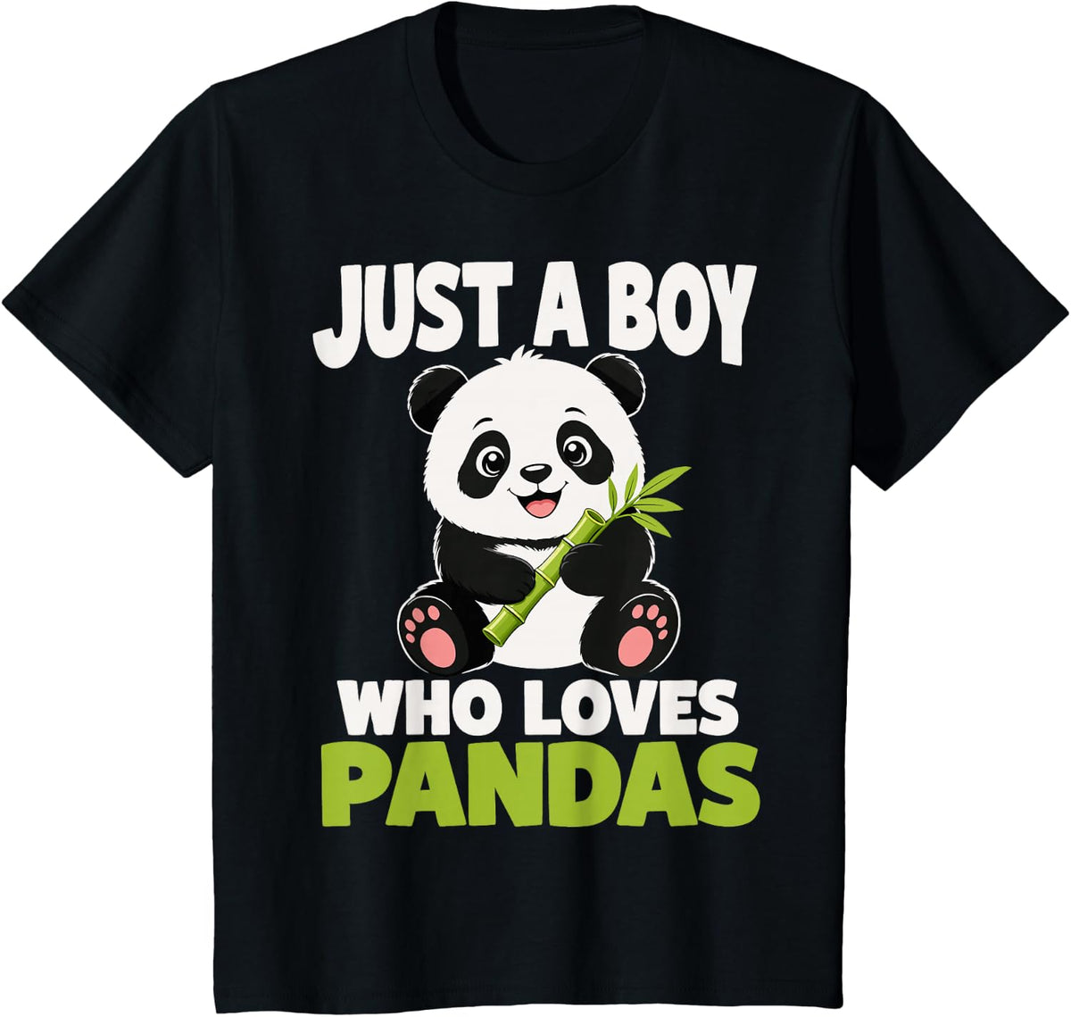 Boy Panda Lover T-Shirt - Black