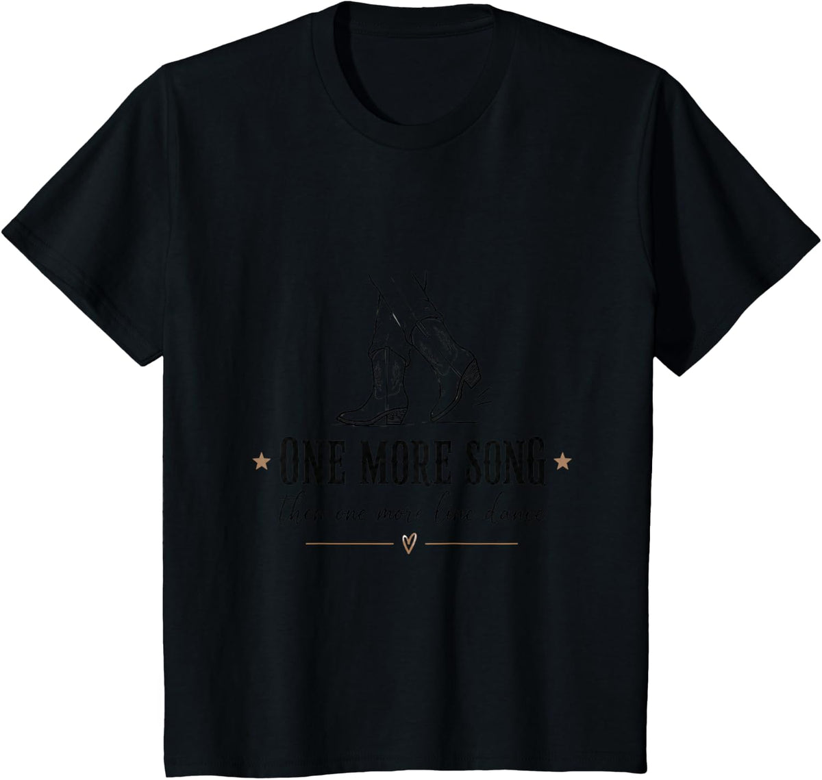 One More Song Then One More Line Dance T-Shirt - Black