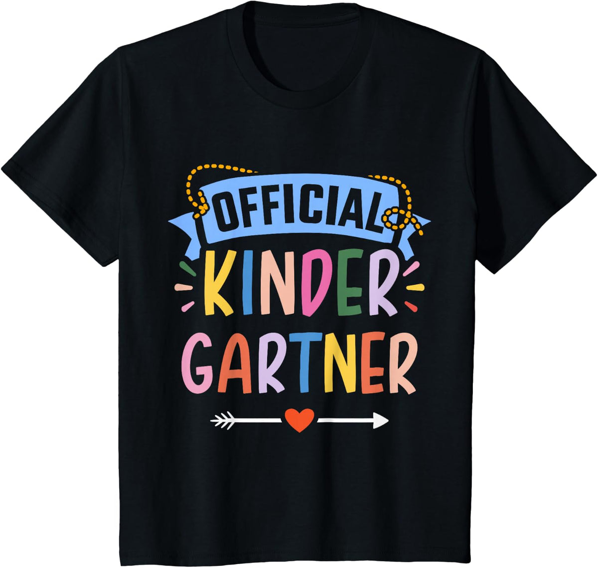 First day Kindergarten official kindergartner back to school T-Shirt - Black