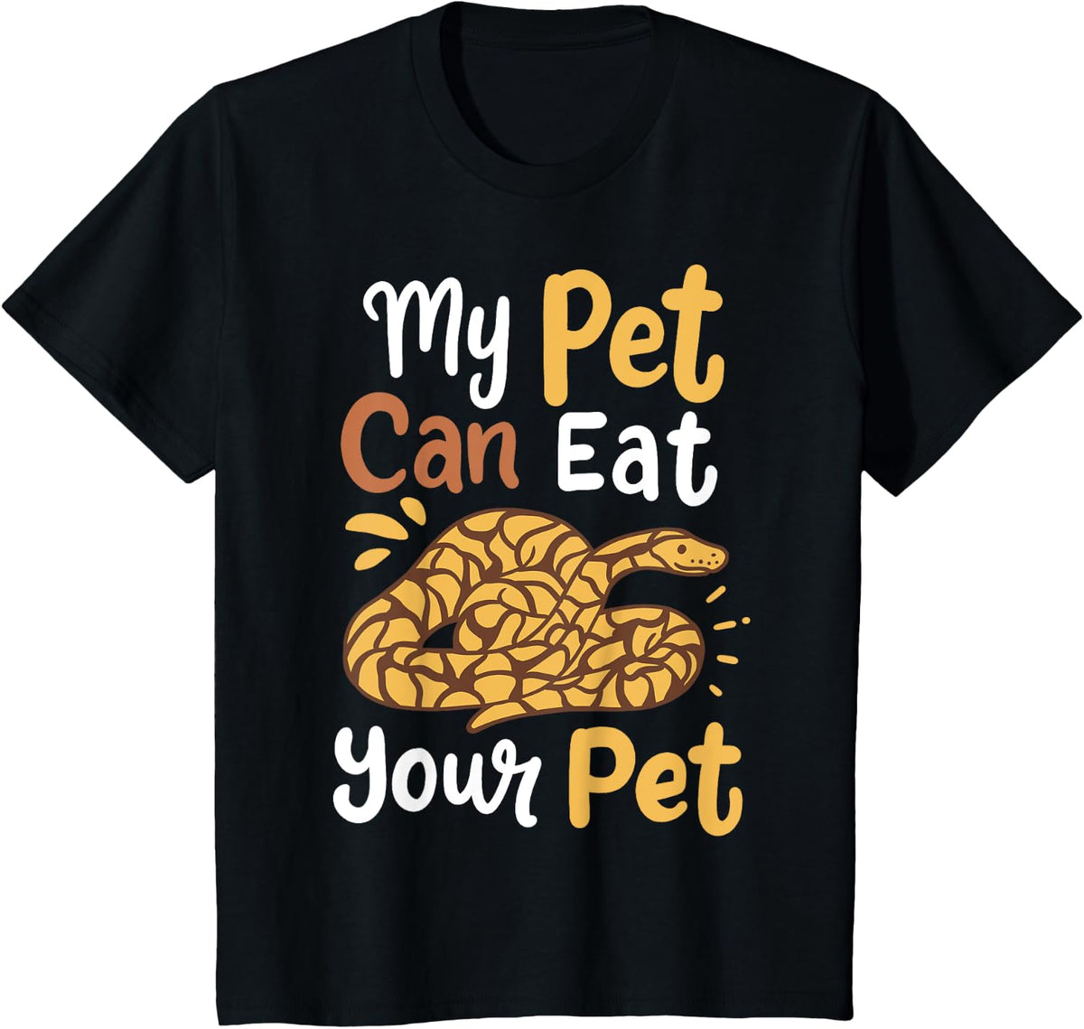 Ball Python Snakes Reptile T-Shirt - Black