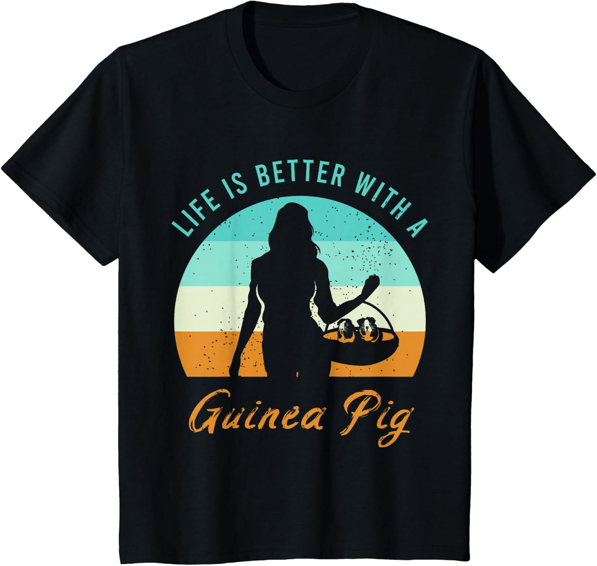 Guinea Pig Outfit For A Lover Furbaby Guinea Pig T-Shirt - Black