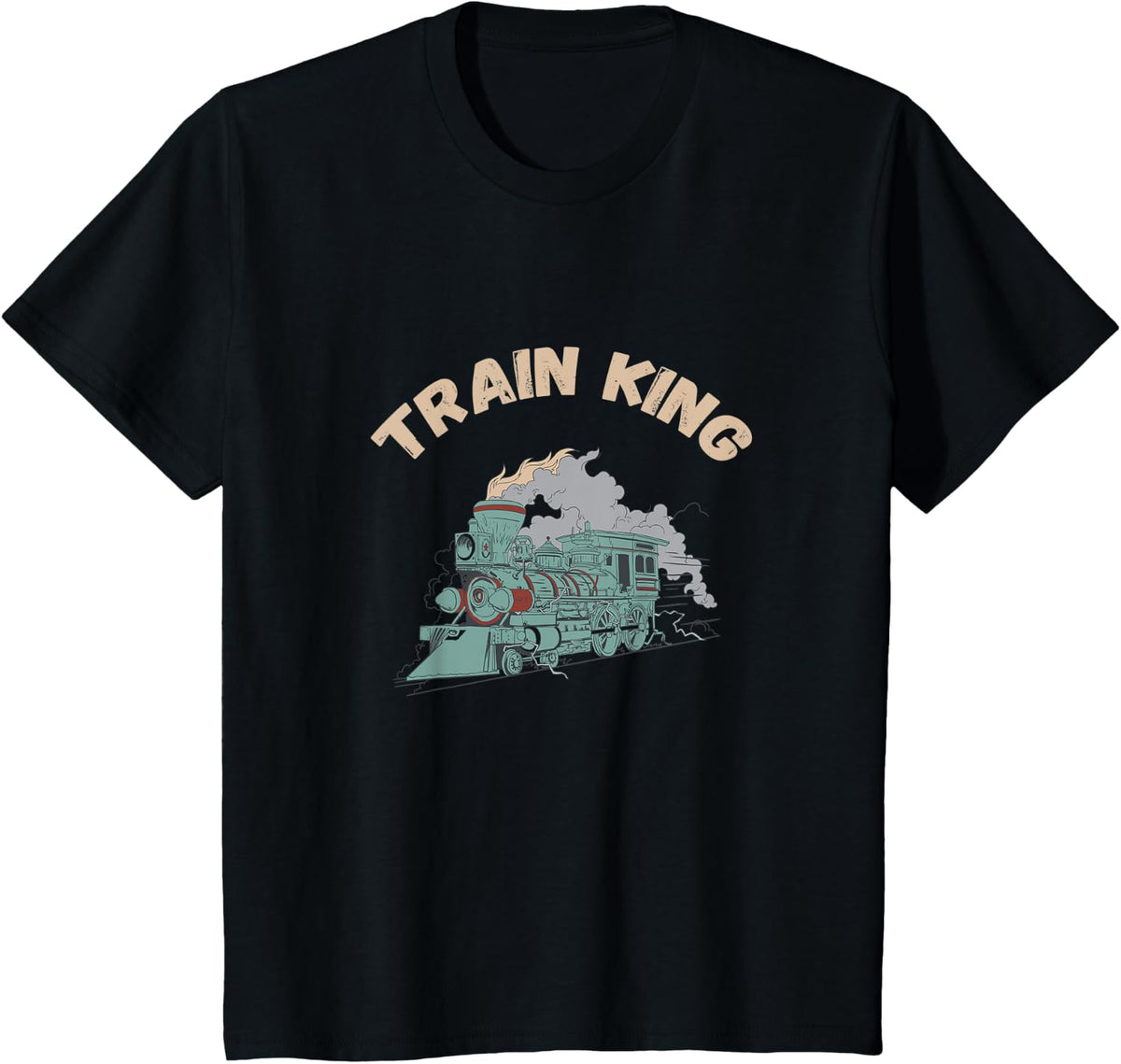 Railroad Train King Locomotive Engineer Railroad Lover T-Shirt - Black