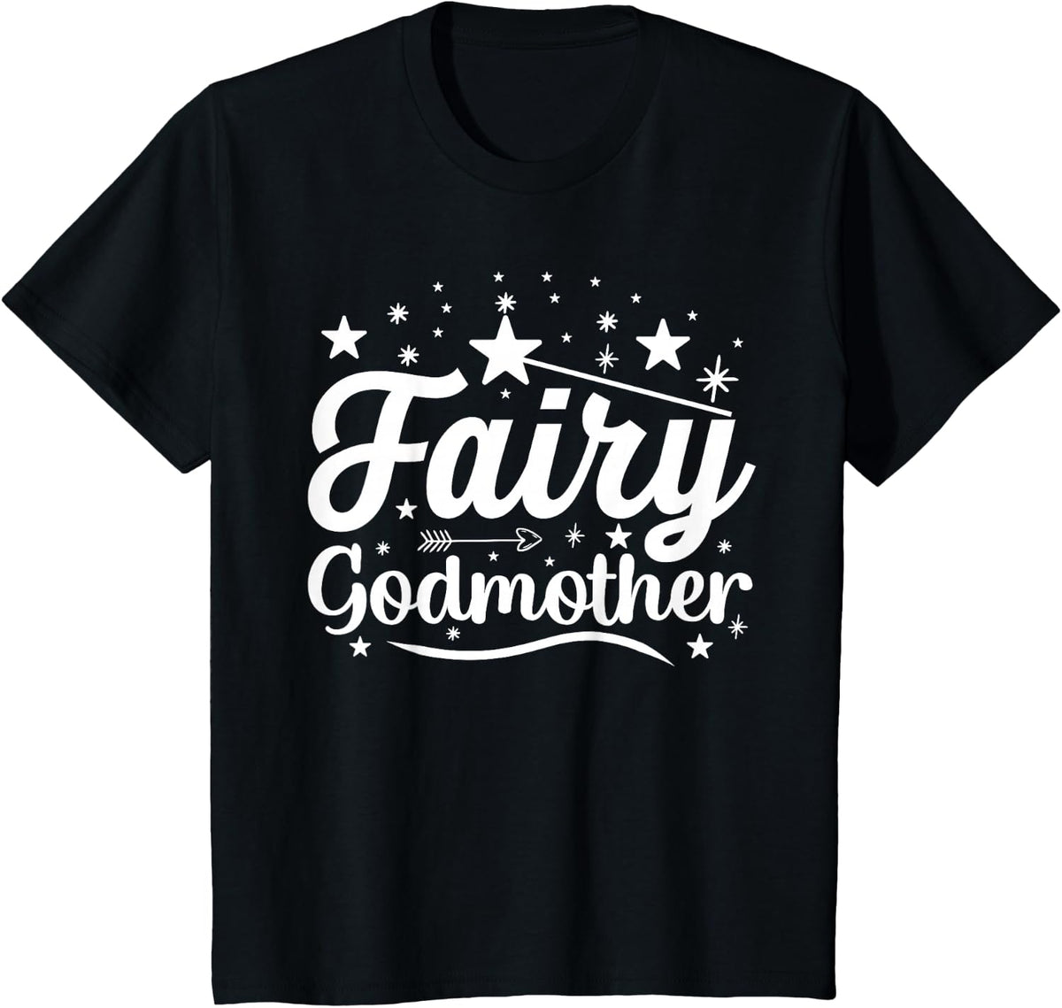 Godmother Fairy Godmother T-Shirt Tees For Women Gift Shirts For New Godmothers - Black