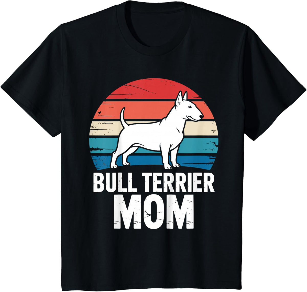 Bull Terrier Art for Women Girls Mom Bull Terrier Dog Lover T-Shirt - Black