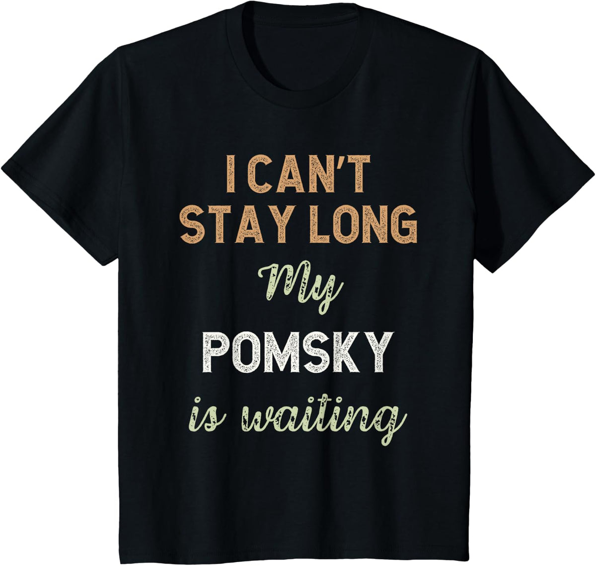 Cute Pomsky Dog Mom Dad Breed Owner Love Puppy T-Shirt - Black