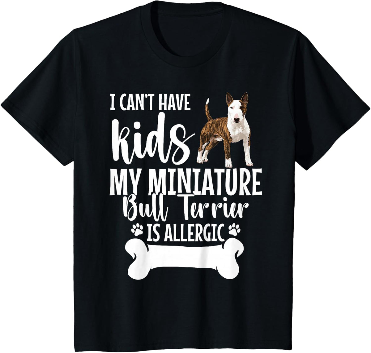 Dog Owner Dog Lover Winks Puppy Miniature Bull Terrier T-Shirt - Black