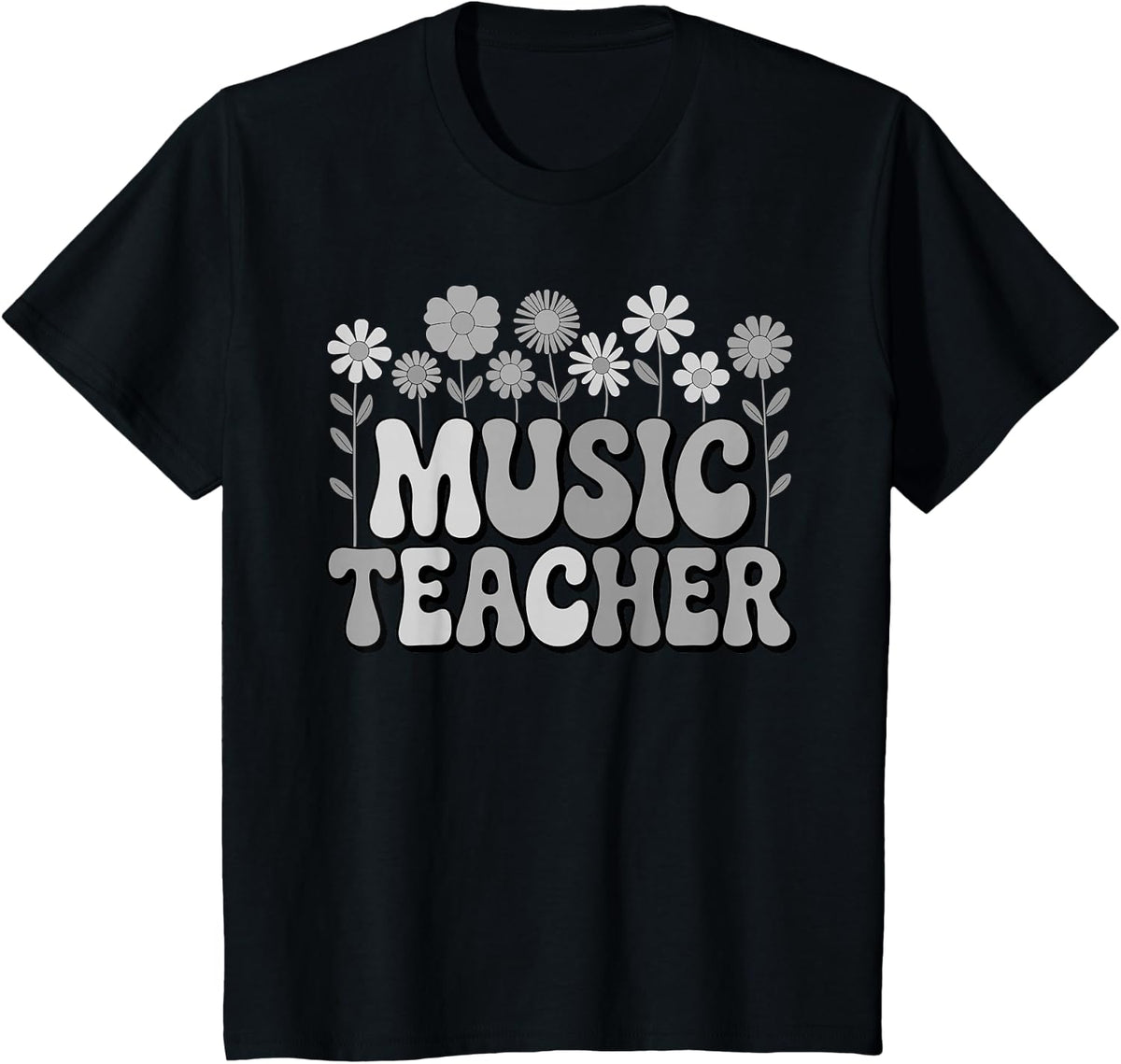 Music Teacher Art for Men Women Musician Band Music Teacher T-Shirt - Black