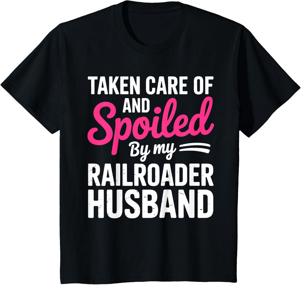 Railroad Wife Art for Women Girls Mom Train Railroad Wife T-Shirt - Black