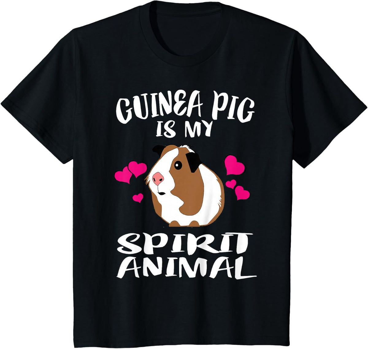 Guinea pig Is My Spirit Animal T-Shirt Pet Lover Owner Gift T-Shirt - Black