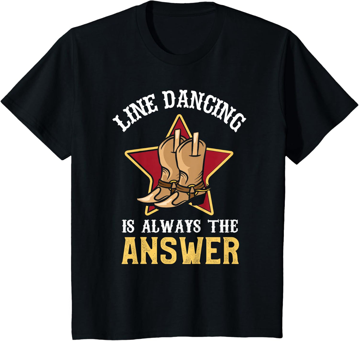 Line Dancer Shirt Funny Line Dancing Country Line Dance T-Shirt - Black