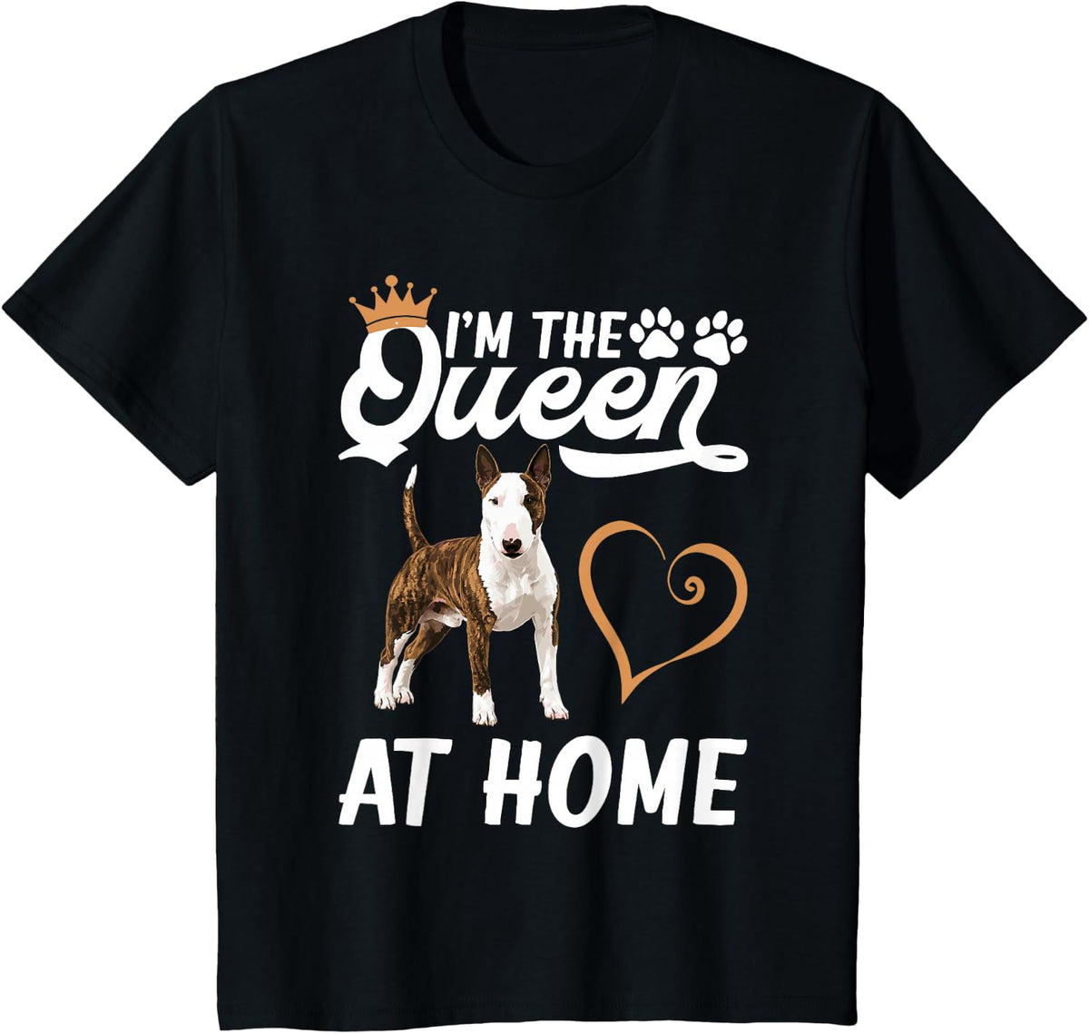 Miniature Bull Terrier Lover The King Miniature Bull Terrier T-Shirt - Black