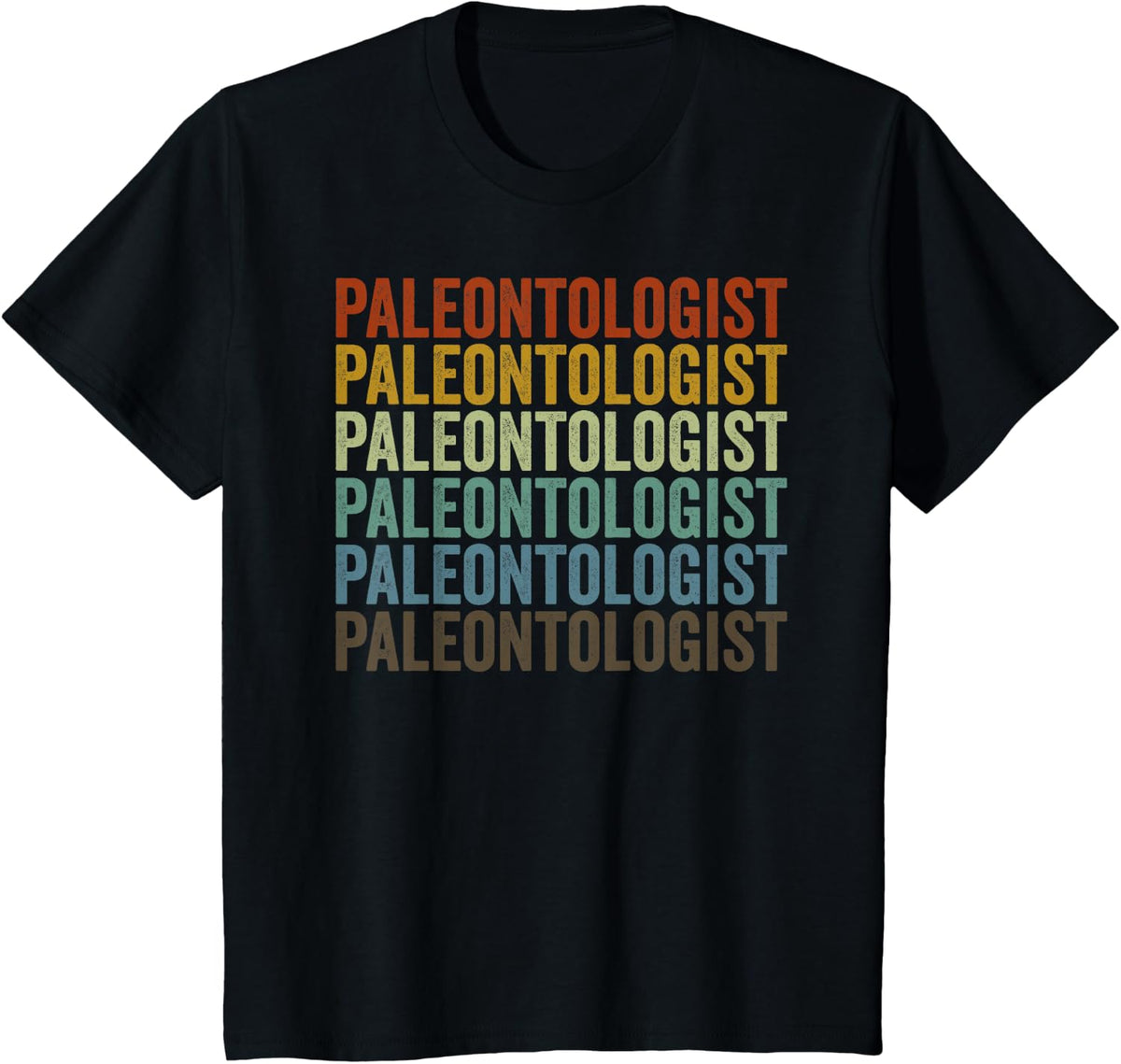Paleontologist Retro T-Shirt - Black