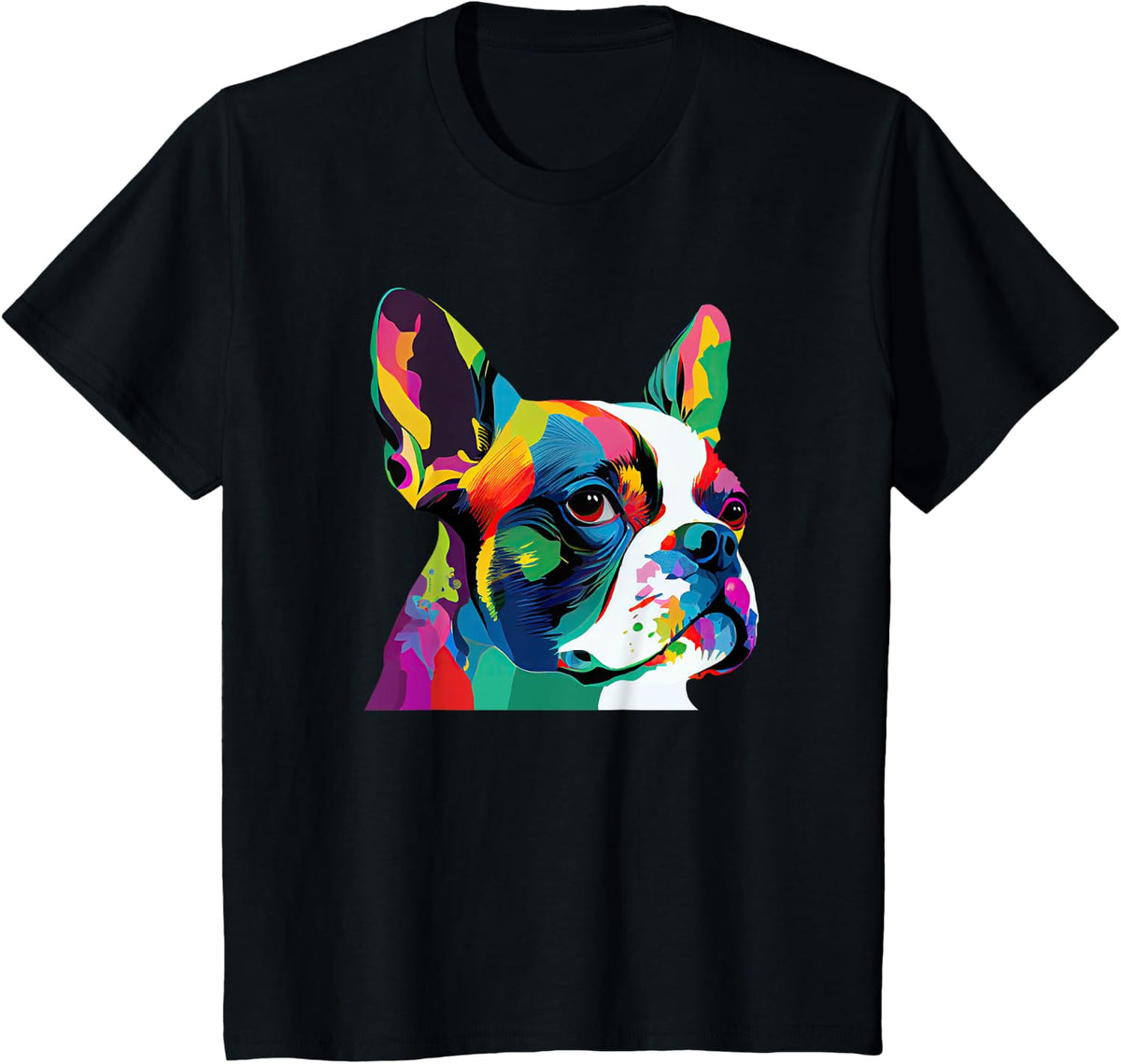 Boston Terrier Pop Art Design Boston Terrier Lovers T-Shirt - Black