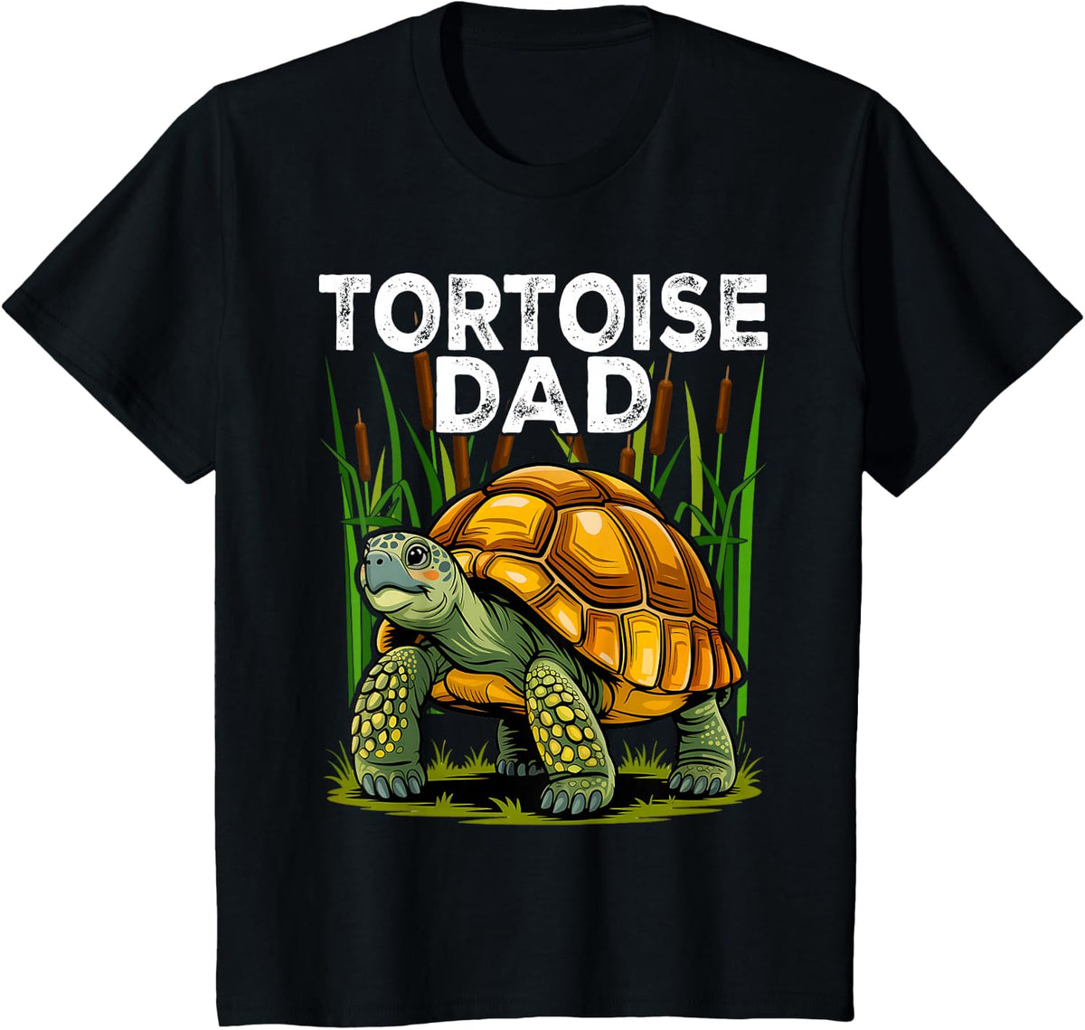 Tortoise Dad Father's Day Turtle Reptile Men T-Shirt - Black