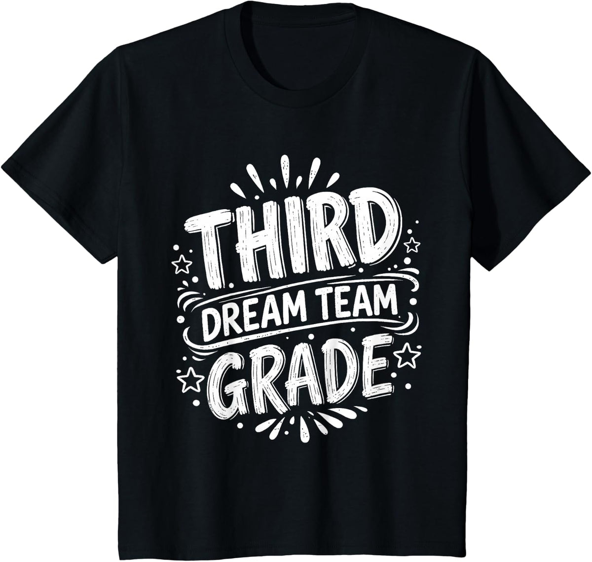 Third Grade Dream Team Back to School 3rd Grade Teacher Crew T-Shirt - Black