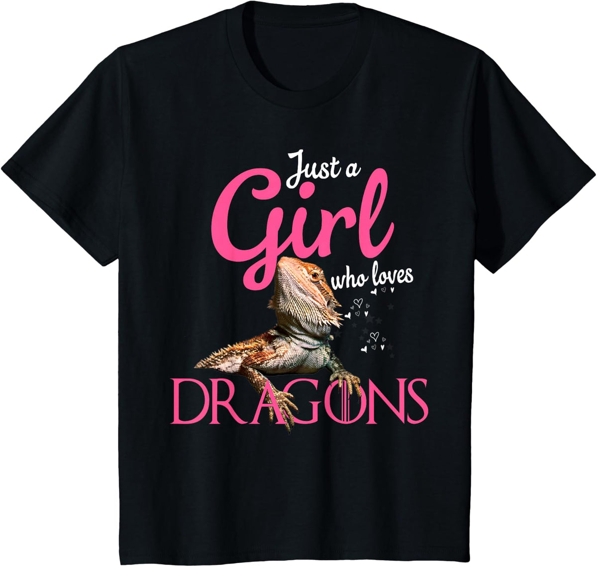 Bearded Dragon Shirt - Just a Girl who Loves Bearded Dragon T-Shirt - Black