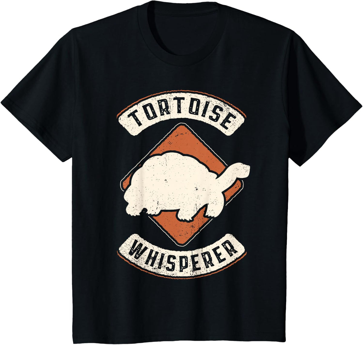 Tortoise Whisperer Vintage Classic Retro Animal Love T-Shirt - Black