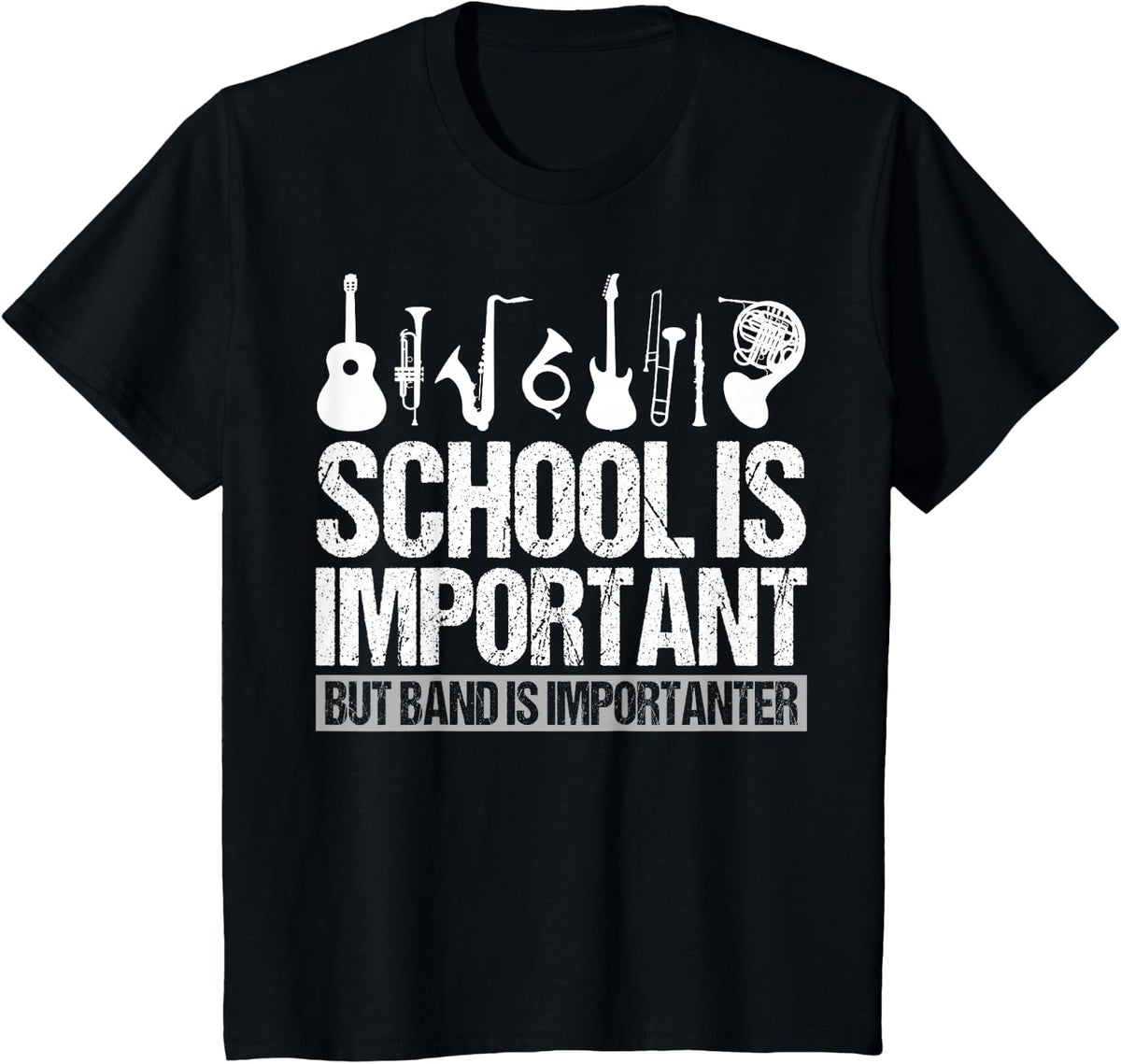 School Important Band Importanter Marching Band T-Shirt - Black