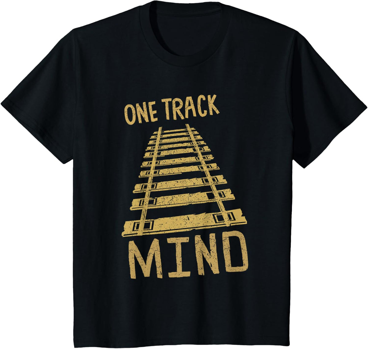 One Track Mind Railroad Shirt Trains Lover Gift Idea T-Shirt - Black