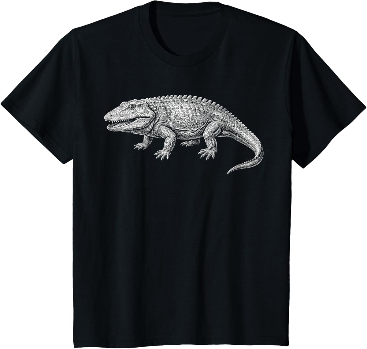 Eryops Fossil Paleontology Prehistoric Amphibian Species T-Shirt - Black