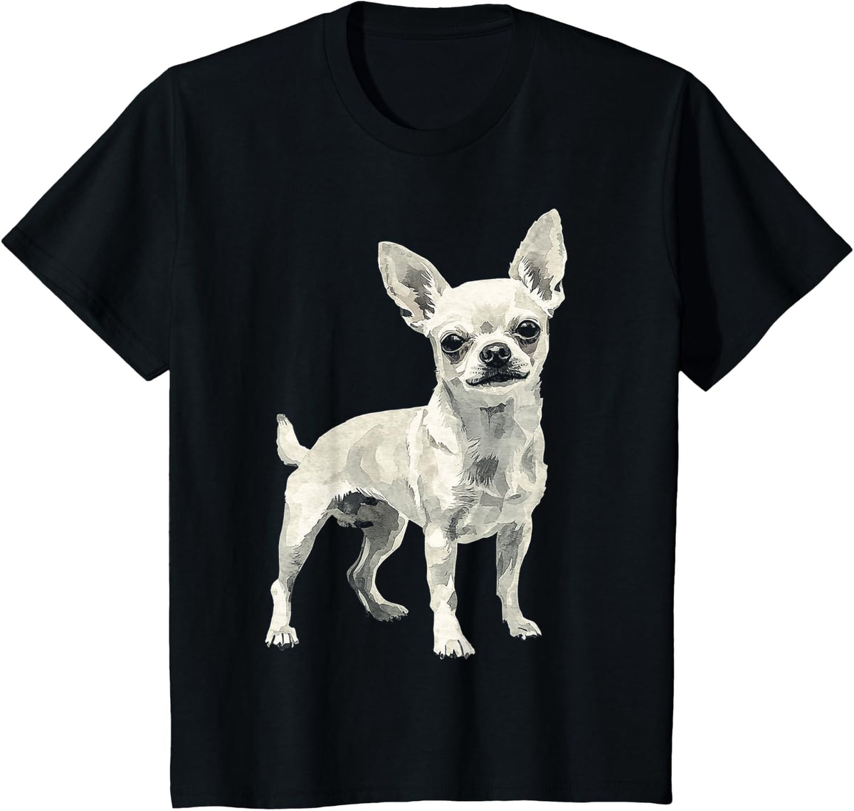 Chihuahua Dog Graphic Pet Illustration Chihuahua T-Shirt - Black