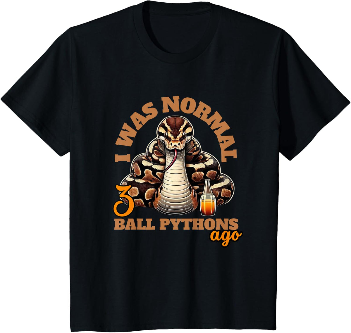 Ball Python Shirt Snake Reptile Herpetology Ball Python T-Shirt - Black