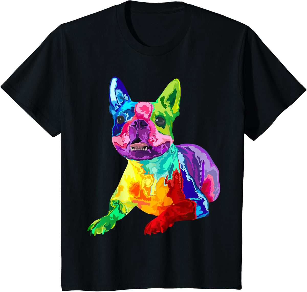 Dog Lover Gifts Boston Terrier Dog Colorful Boston Terrier Men Women Kids T-Shirt - Black