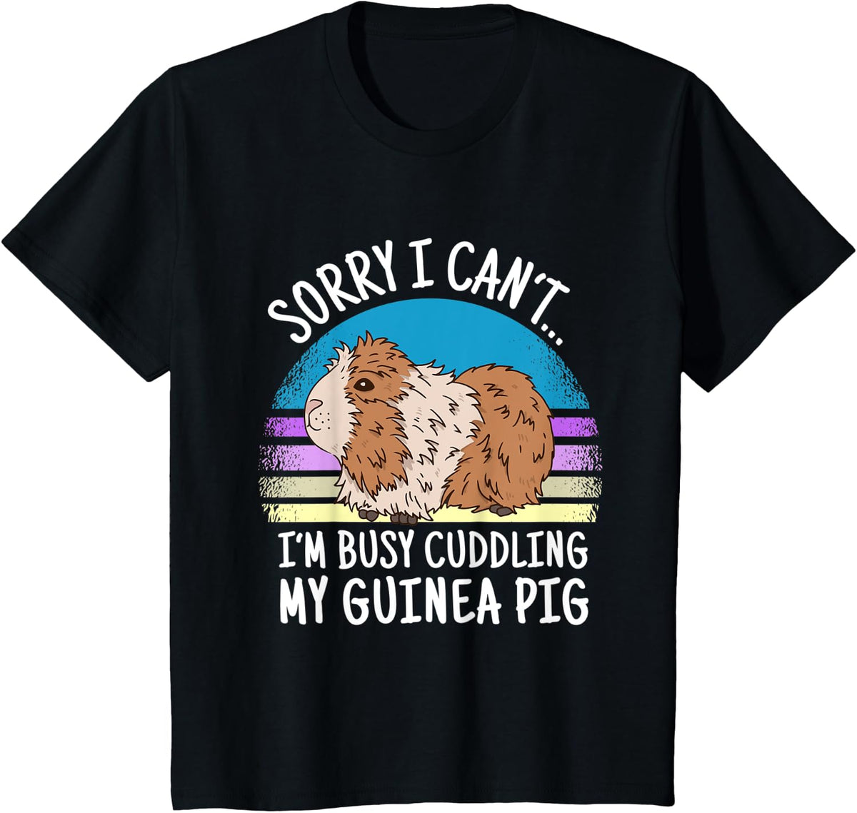 Guinea pig saying with abyssinian guinea pig T-Shirt - Black