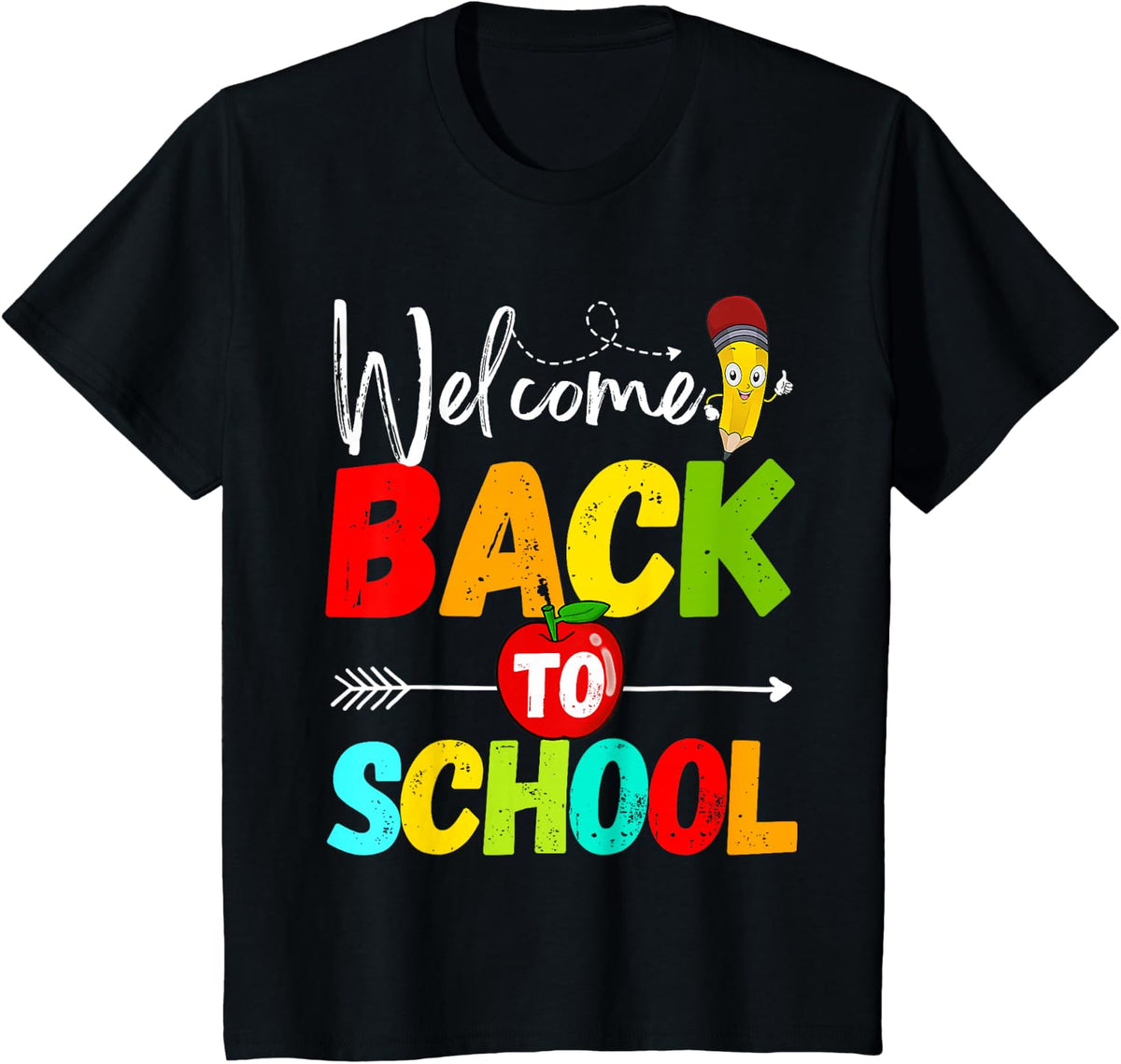 Welcome Back to School 2025 Teachers Students First Day of School Shirt Tee T-Shirt for Men Women - Black