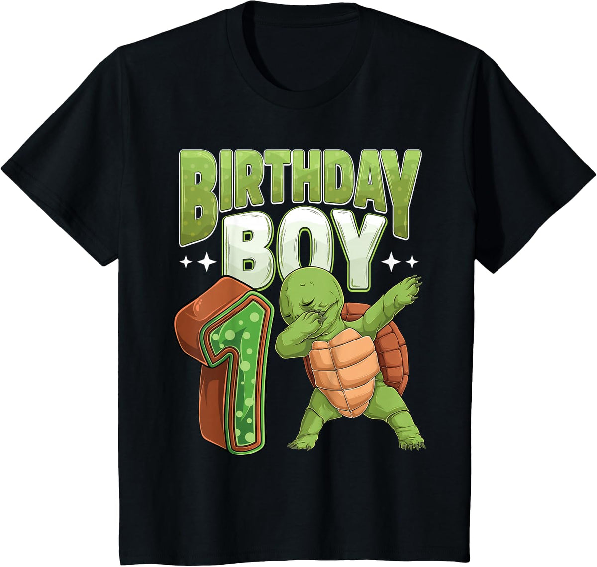 1 year old Turtle animal lovers 1st Birthday Boy T-Shirt - Black