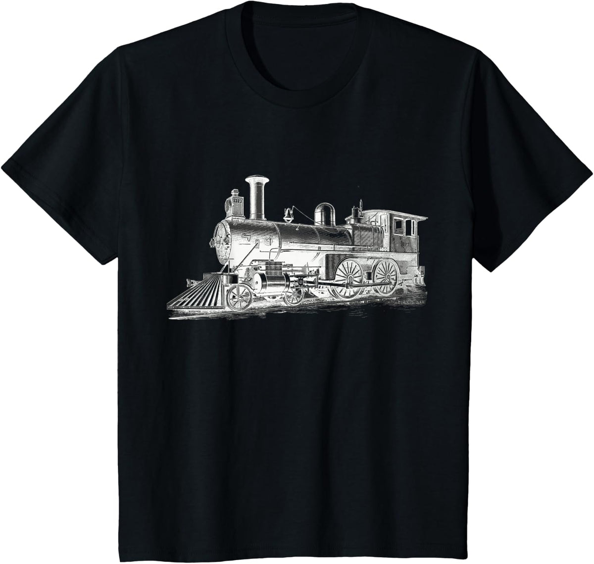 Steam Train Engineer Railway Mechanic T-Shirt - Black