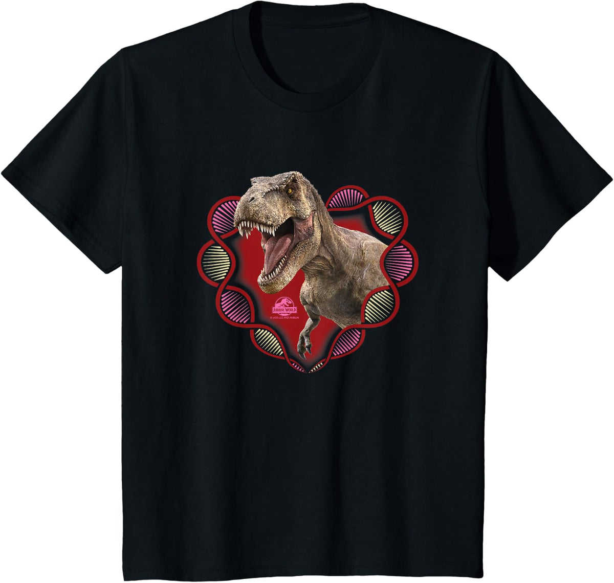 Jurassic World T-Rex Valentine's Day T-Shirt - Black