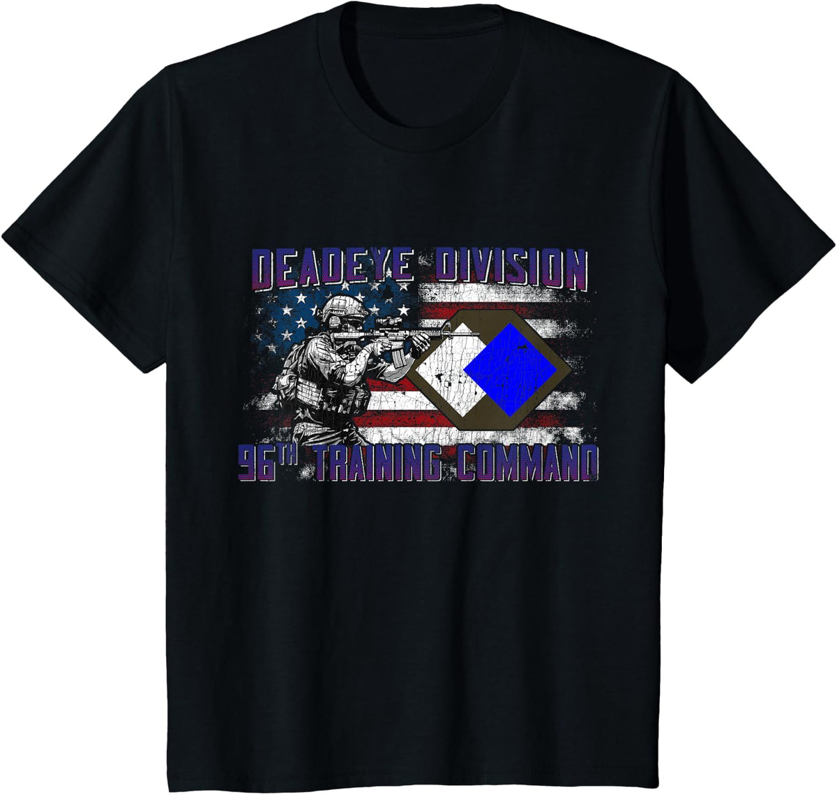 96th Infantry Division 96th ID Deadeye Division Gifts T-Shirt - Black