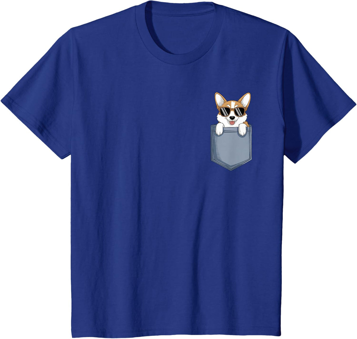 Corgi in The Pocket Cute Corgi Dog Lovers T-Shirt - Royal Blue