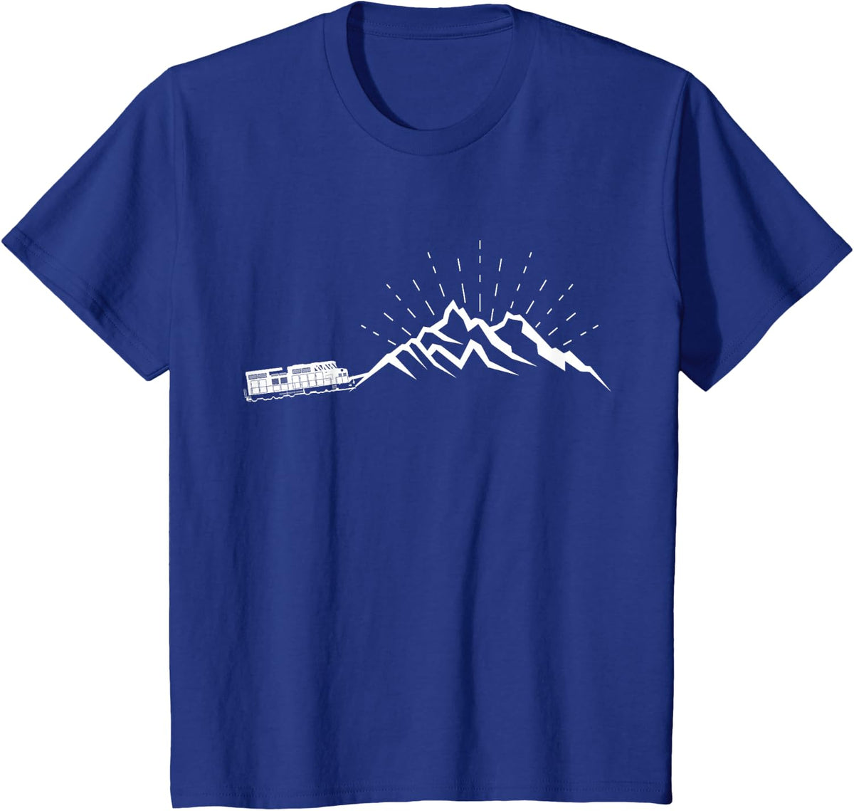 Freight Diesel Train Driver Trainspotting Locomotive T-Shirt - Royal Blue