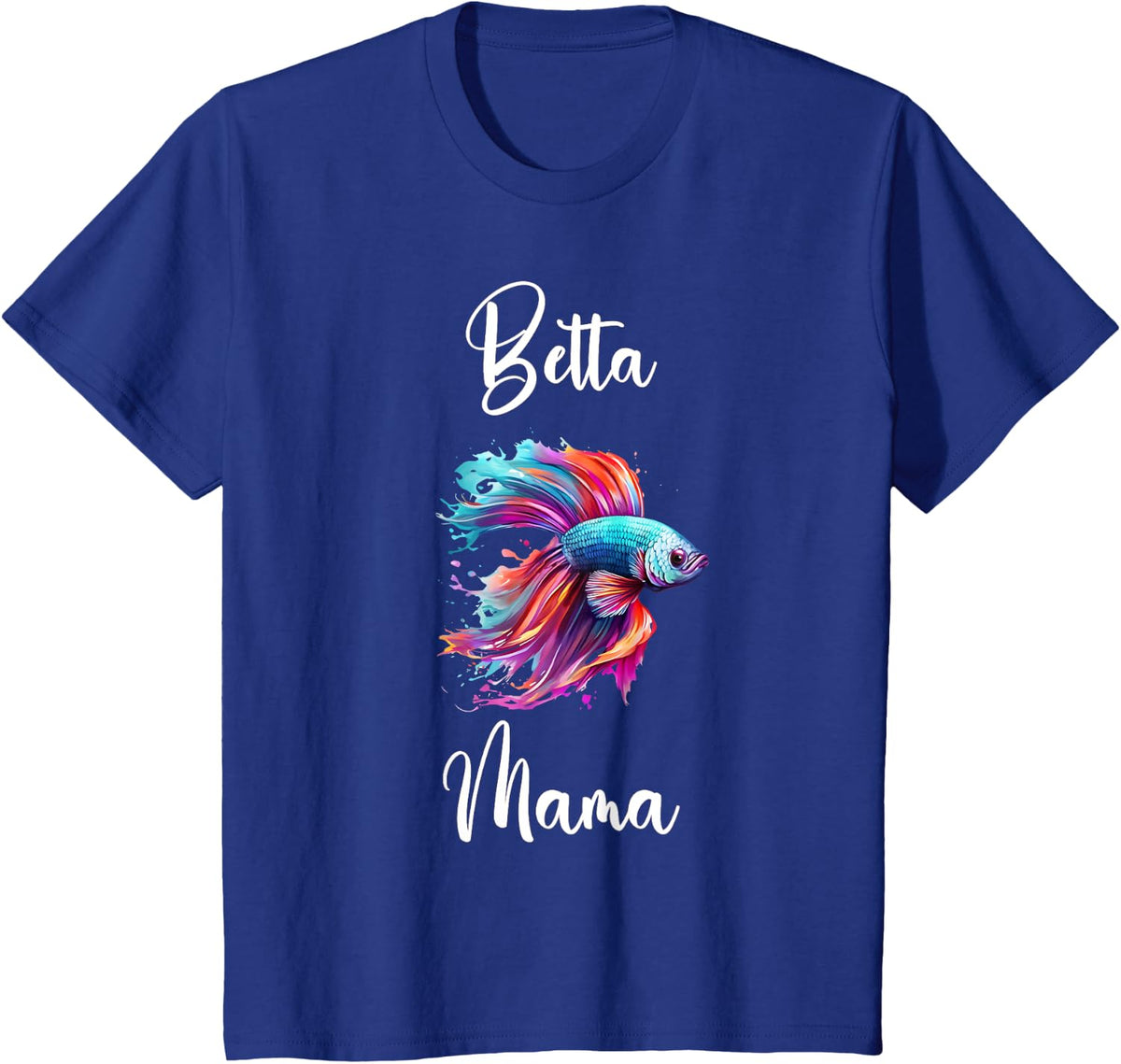Betta Fish Family TShirtz & More Betta Mom Betta Fish Mama T-Shirt - Women's X-Small Black V-Neck Short Sleeve Cotton